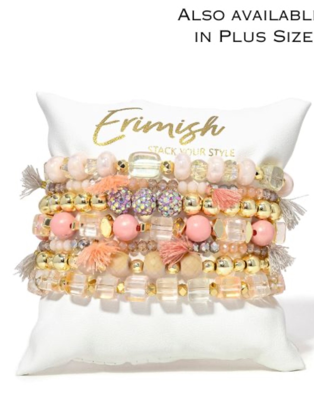 Erimish Ivory Blush Rose Gold Bracelet Stack